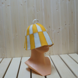 czapka do sauny, szachownica, premium,